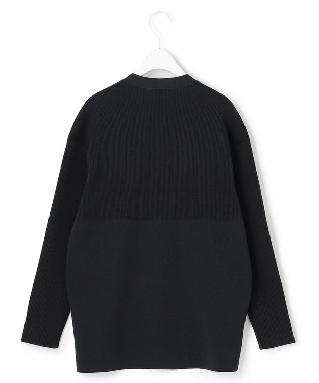 ICB 【洗える】コットンポリエステルスムース カーディガン チャコール系