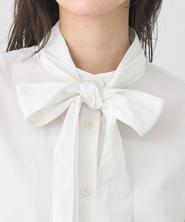 earth music&ecology 2wayボウタイブラウス Off White