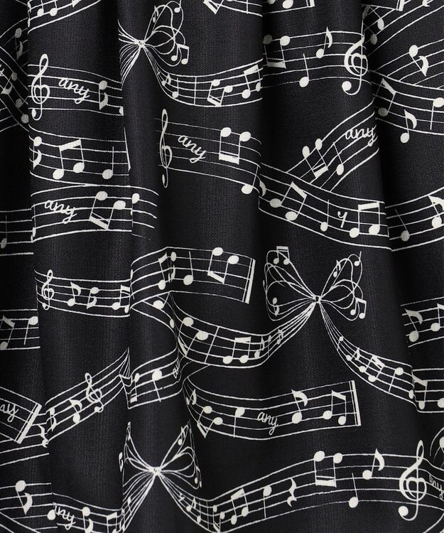 ANY KIDS メロディスカート ブラック×音符