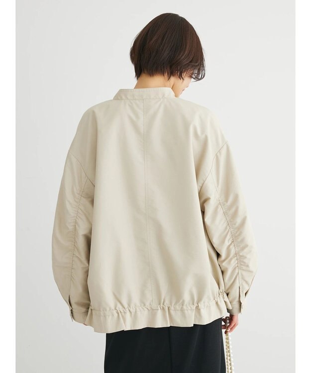 Green Parks 撥水加工　裾ドロストブルゾン Light Beige