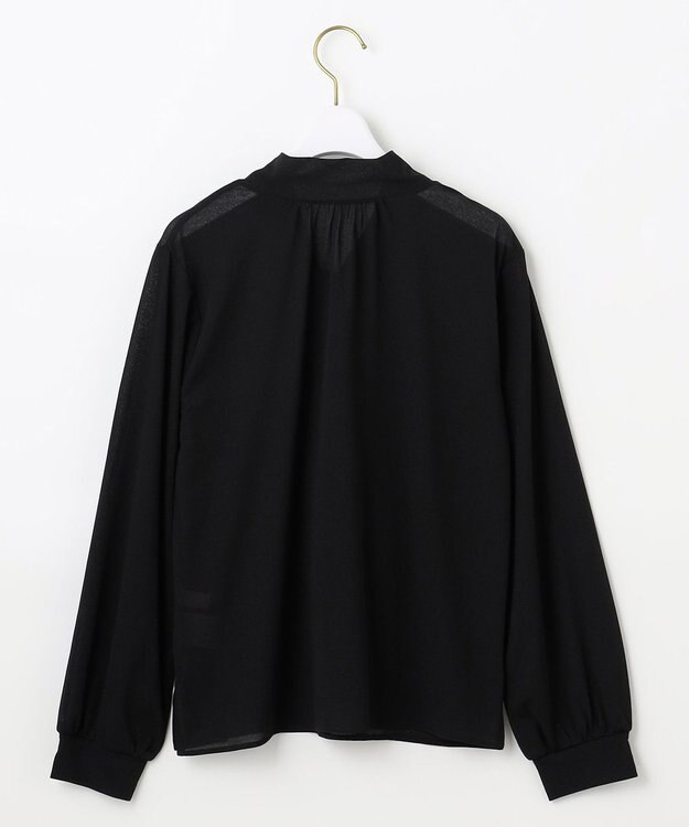 ANY SIS 【前後着用可能】シアー2WAYボウタイ プルオーバー ブラック
