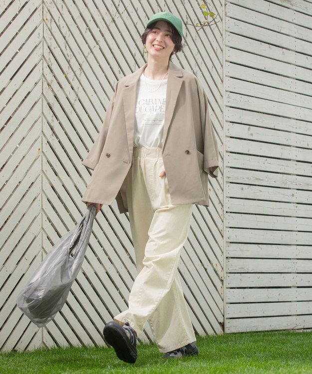 Green Parks 【適ON】シアーシャツジャケット Gray Beige