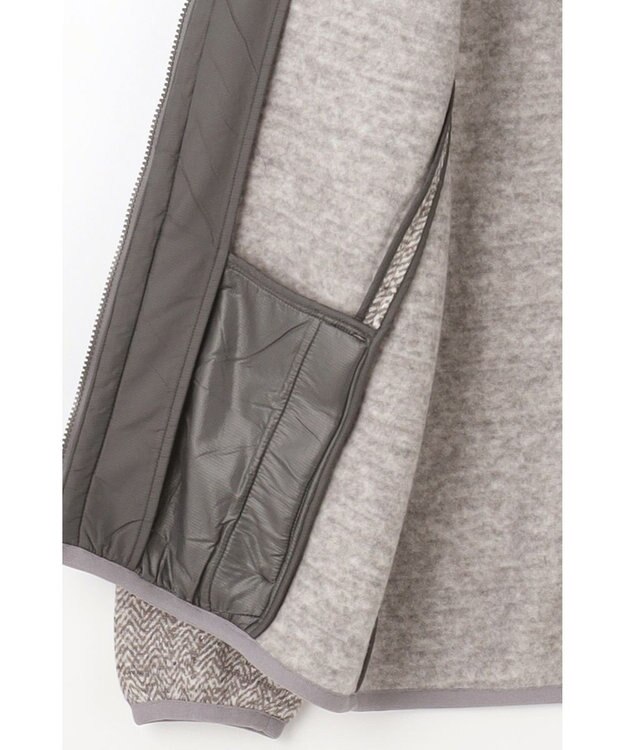 DAKS ツイーディフリース ブルゾン ライトグレー