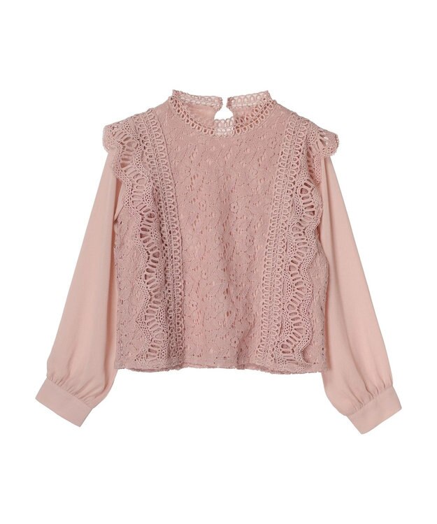 Green Parks ・Ｐｅｔｉｔ　Ｆｌｅｕｒ　イロイロレースブラウス Pink