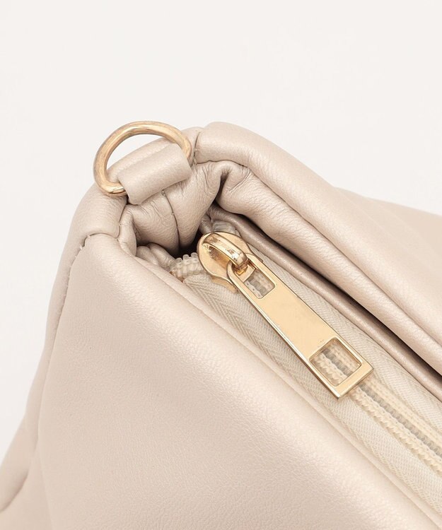 ANY SIS 【2WAY】ギャザーチェーンクラッチショルダー バッグ シャンパン