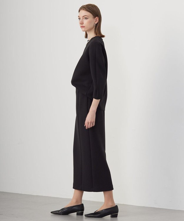 ICB 【洗える・WEB限定カラーあり】コンパクトダブルフェイス スカート ブラック系