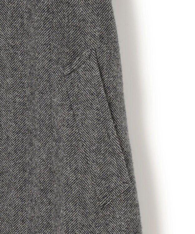 J.PRESS MEN 【JAPAN TWEED with REAL SHETLAND】ヘリンボーン バルカラーコート ブラック系2