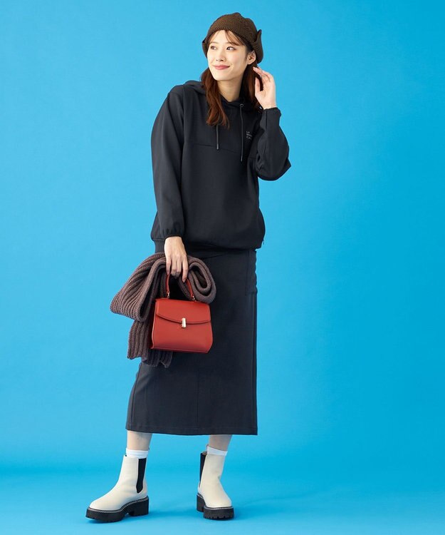 SHARE PARK LADIES 【UVカット・吸水速乾・ストレッチ・軽量・アンチピリング 】ダンボールフードパーカー（S・Mサイズ） ブラック系