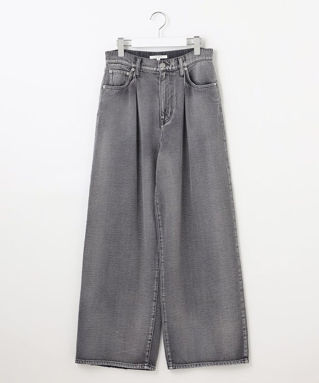 23区 L 【SLOW/一部店舗限定】BAGGIE DENIM ワイドレッグ パンツ ライトグレー系