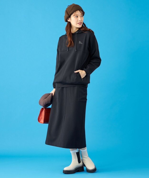 SHARE PARK LADIES 【UVカット・吸水速乾・ストレッチ・軽量・アンチピリング 】ダンボールフードパーカー（S・Mサイズ） ブラック系