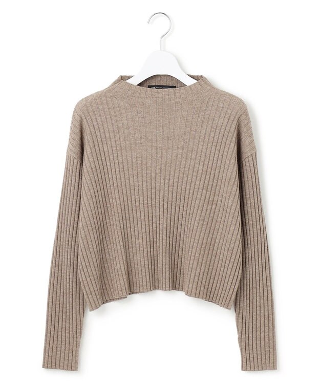 23区 L 【洗える】レイヤードニットツイン ワンピース ブラウン系