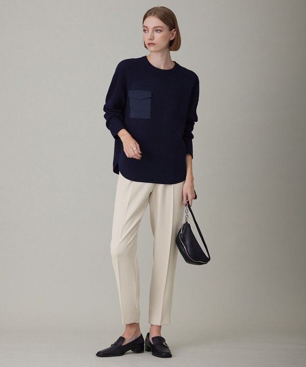 ICB 【洗える】 ライトダブルクロス ドロストパンツ トープ系