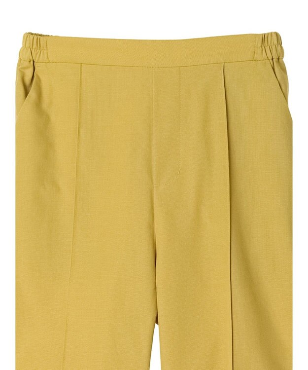 Green Parks 綿麻混イージーテーパードパンツ Yellow