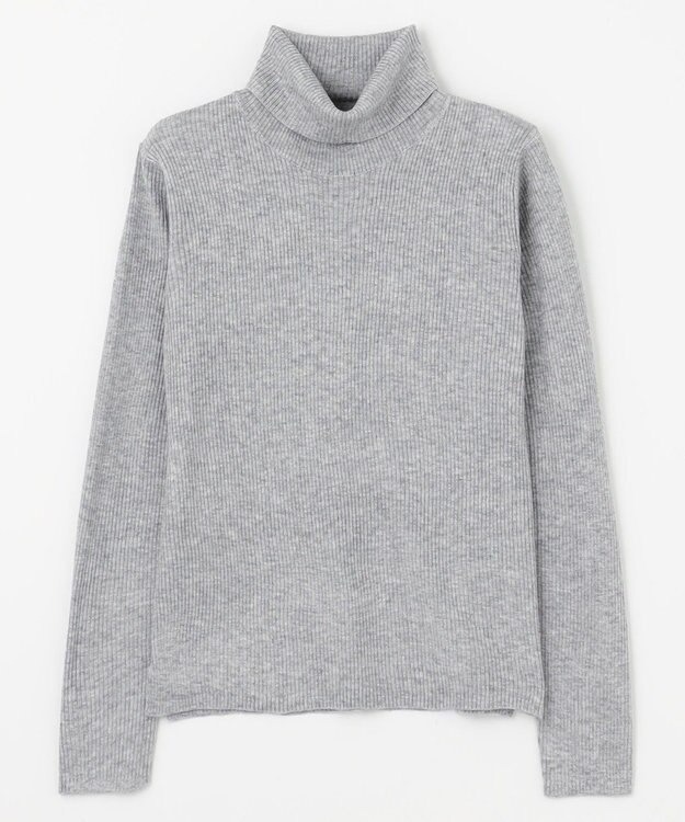 ANY ウールブレンドリブニット グレー