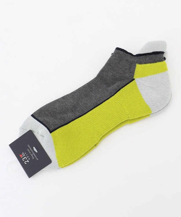 23区GOLF 【MEN】カラーブロックアンクル ライトグレー系