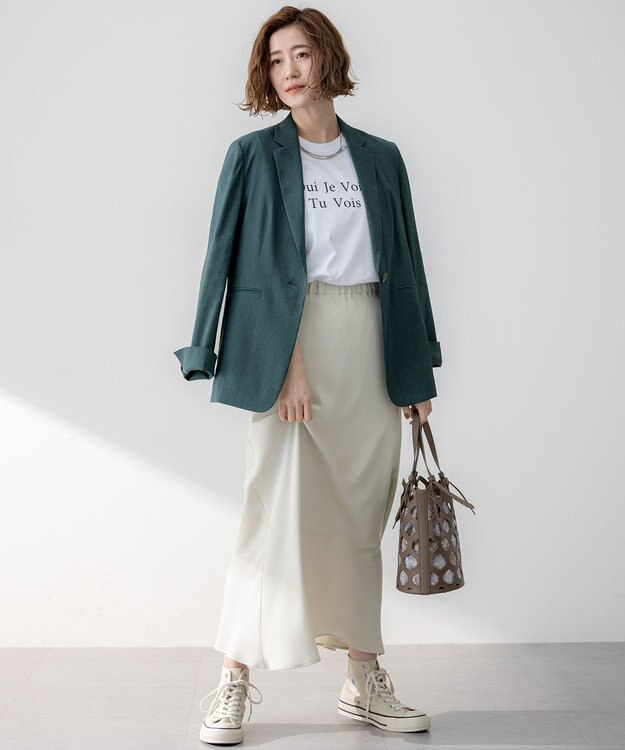 23区 【洗える】カラーロゴ Tシャツ ホワイト系