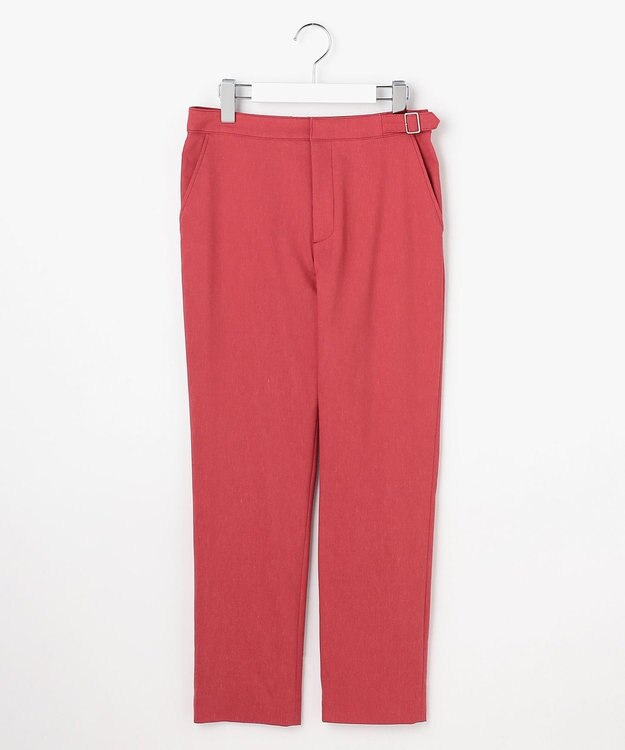 J.PRESS LADIES L 【WEB限定カラーあり・人気素材・セットアップ対応】セルロースリネンストレッチ テーパード パンツ スカーレット系