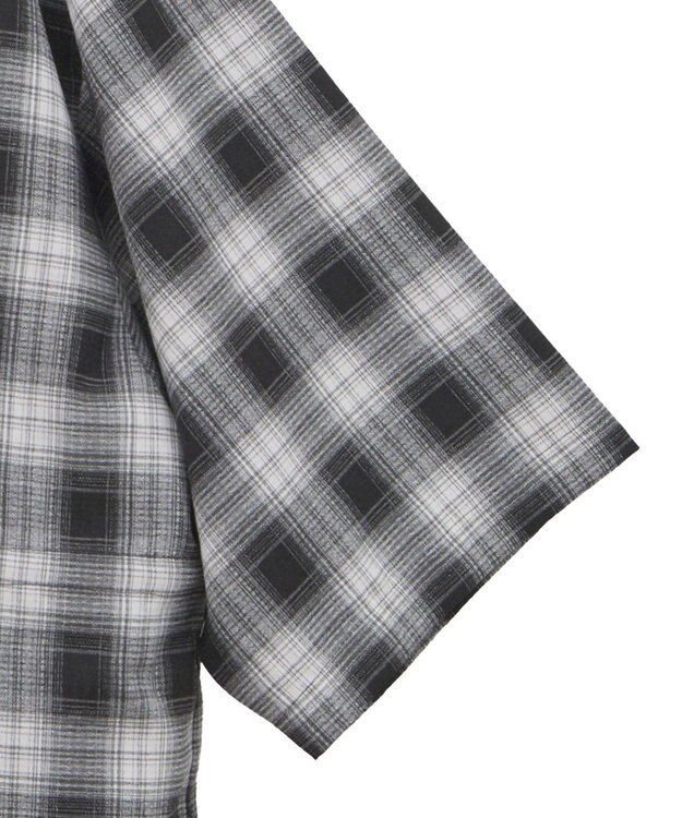 Green Parks チェック５分袖ジャケット Black