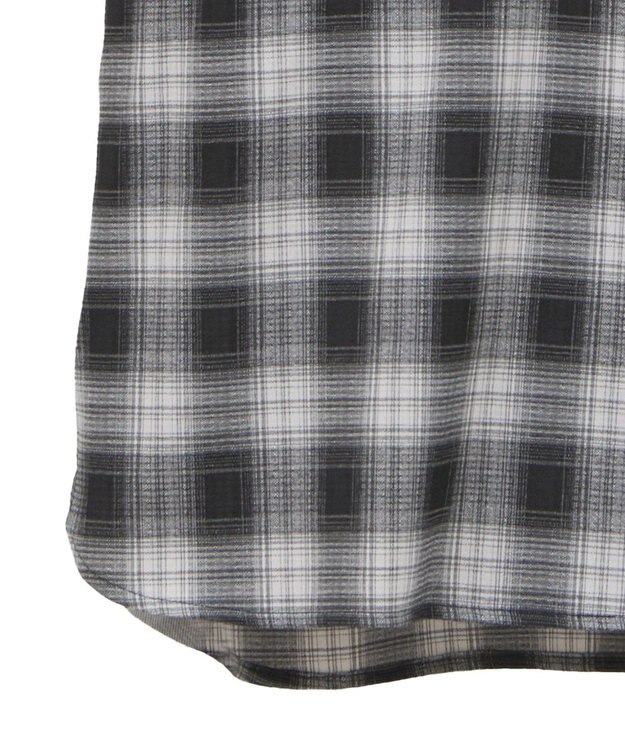 Green Parks チェック５分袖ジャケット Black