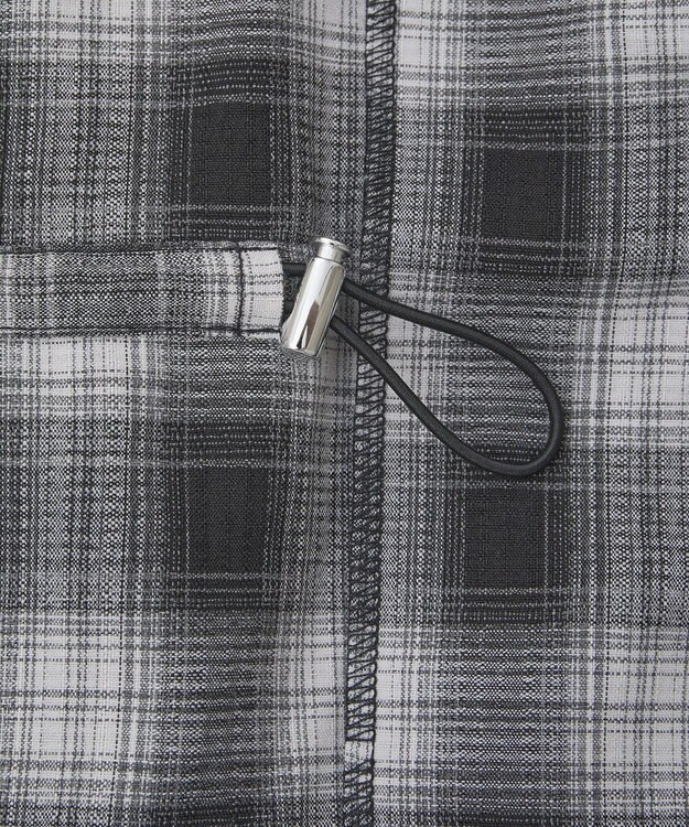 Green Parks チェック５分袖ジャケット Black