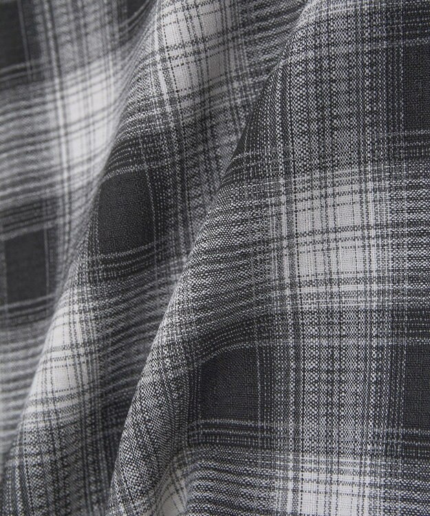 Green Parks チェック５分袖ジャケット Black