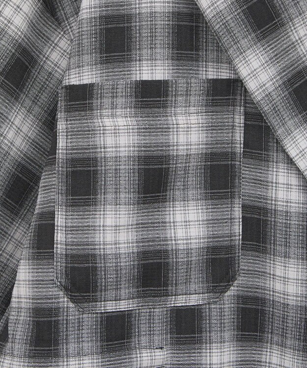 Green Parks チェック５分袖ジャケット Black