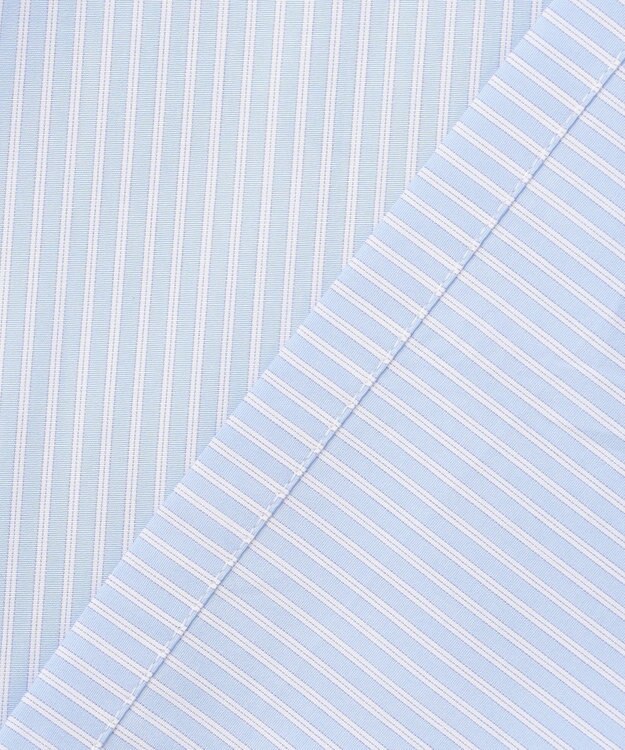 J.PRESS MEN 【J.PRESS ORIGINALS】Broad Stripe Open Half Sleeve Shirt / Baggy-Fit サックスブルー系1