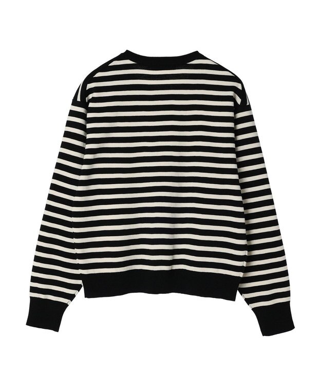 AMERICAN HOLIC エコカルットボーダークルーネックカーディガン Border