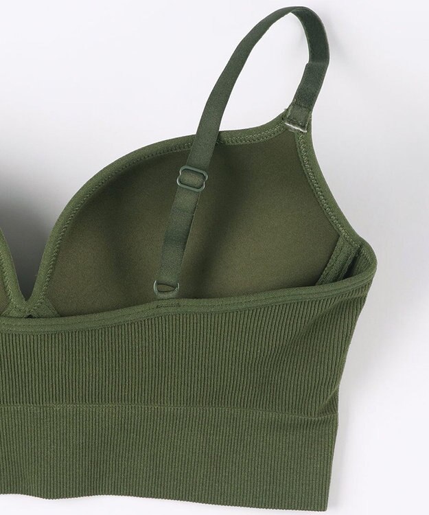 WACOAL ノンワイヤーブラ 【GOCOCi ゴコチ】 ぴったりフィット アンダー部分のズレを軽減 洗濯機洗い可能(ネット使用) ブラトップ レディース ハーフトップ CGG255 /ワコール グリーン