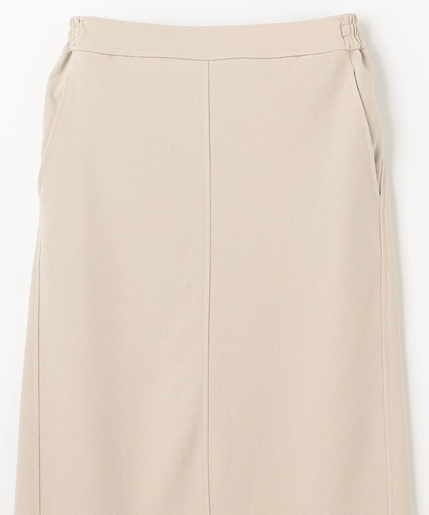 ANY L 【ウエストゴム】カットジョーゼットタイトスカート サンドベージュ