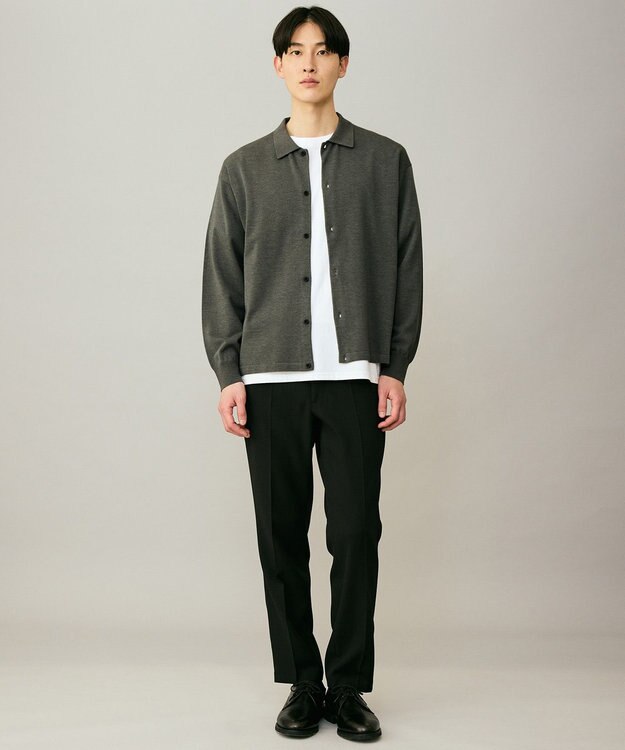 UNFILO MENS 【男女兼用】ソフトサーモ アンチピリングニット シャツ チャコール