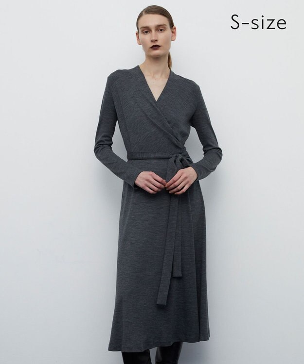 BEIGE， 【S-size】SEINE / カシュクールドレス C.Gray