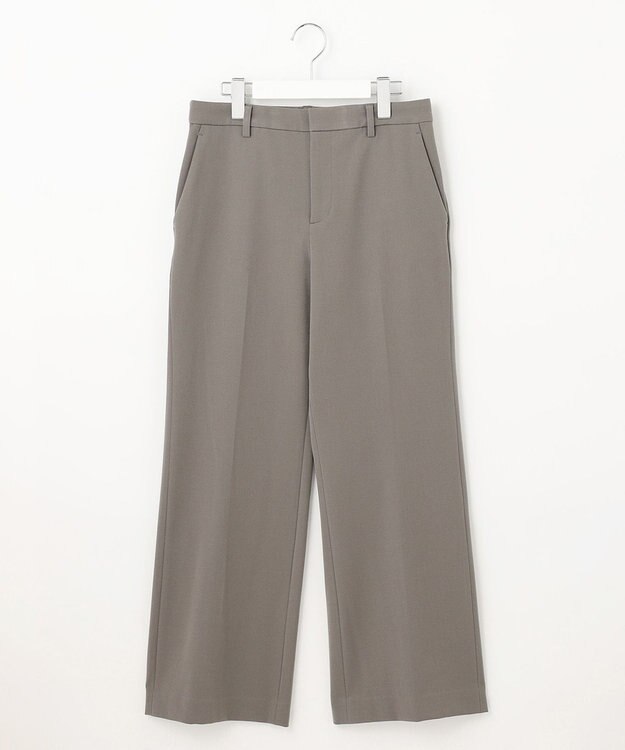 自由区 【裏起毛/撥水加工】TRギャバ ストレートパンツ カーキ系