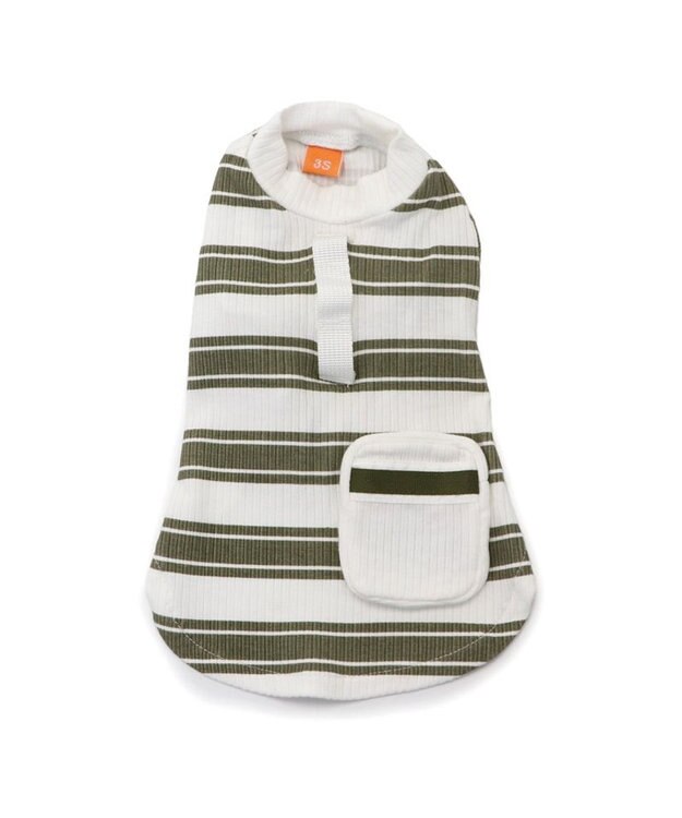 PET PARADISE ペットパラダイス 縞のびのびリブＴシャツ 小型犬 グリーン