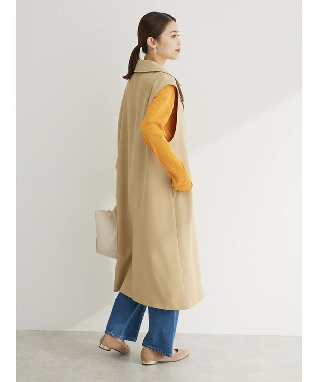 Green Parks トレンチロングジレ Beige