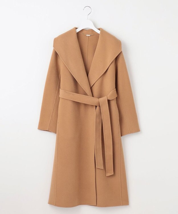 自由区 S ウールリバーロング コート キャメル