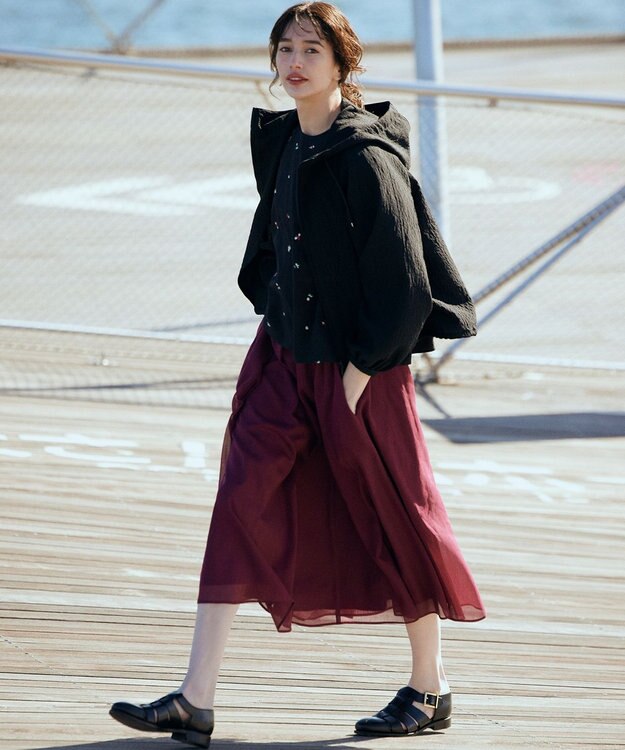 組曲 シアージャカード ブルゾン ブラック系