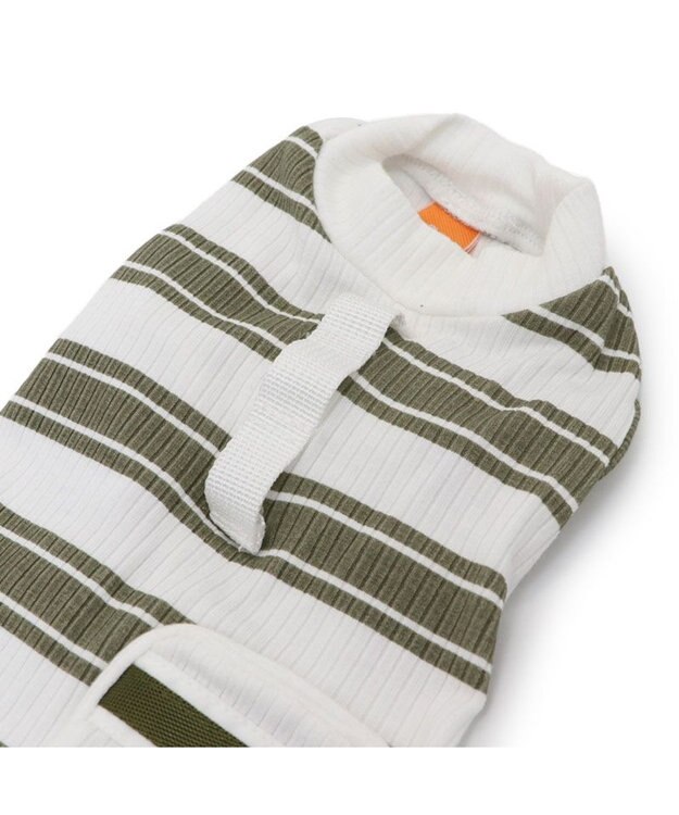 PET PARADISE ペットパラダイス 縞のびのびリブＴシャツ 小型犬 グリーン