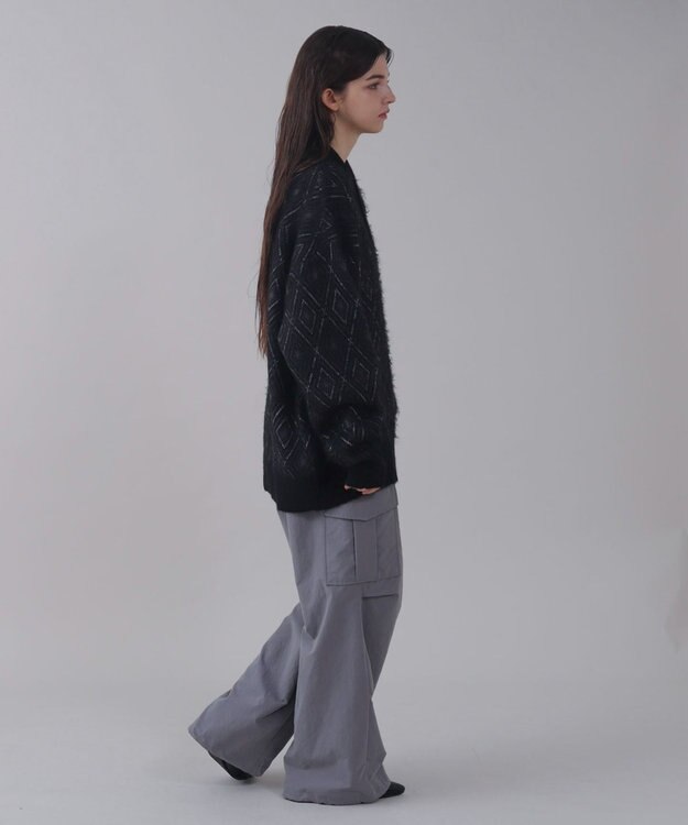 WEGO 【ユニセックス着用ITEM】アーガイルニットポロ ブラック