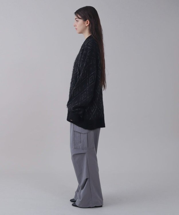 WEGO 【ユニセックス着用ITEM】アーガイルニットポロ ブラック