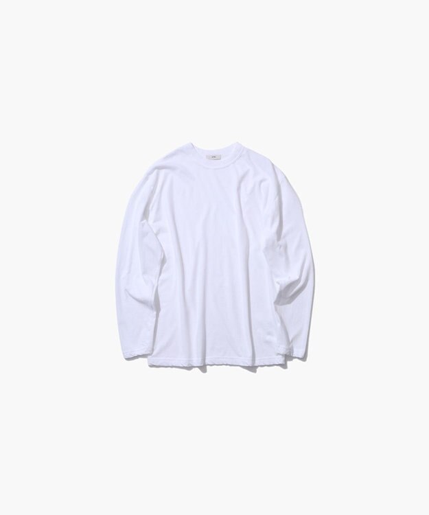 ATON FRESCA SINGLE JERSEY | L/S Tシャツ WHITE