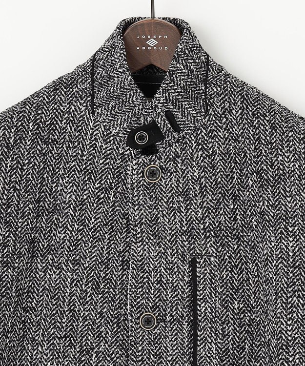 JOSEPH ABBOUD 【キングサイズ・洗える】ツィーディーフリース ブルゾン ブラック系