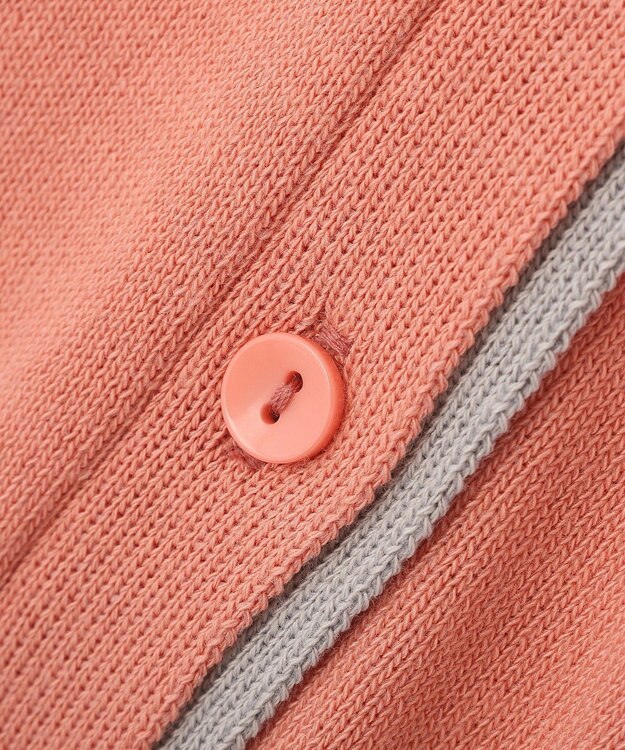 Green Parks ここちニット衿付き配色プルオーバー Pink