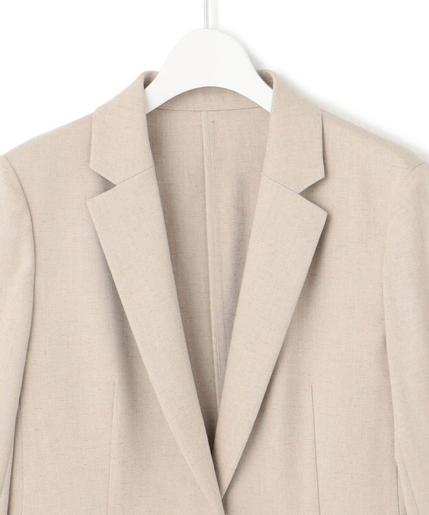 23区 【セットアップ対応/防シワ性/洗える】アイアスマットストレッチ テーラード ジャケット ベージュ系