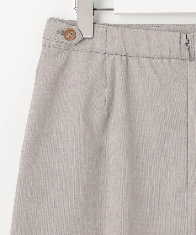 J.PRESS LADIES 【セットアップ対応・洗える・撥水・防汚】コットンFITTYシャーク スカート ベージュ系