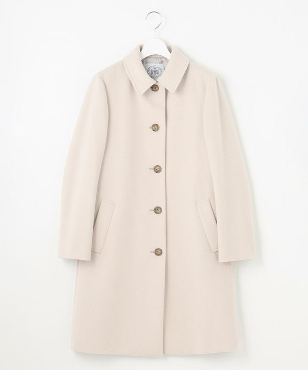 J.PRESS LADIES ショートビーバー ステンカラー コート ベージュ系