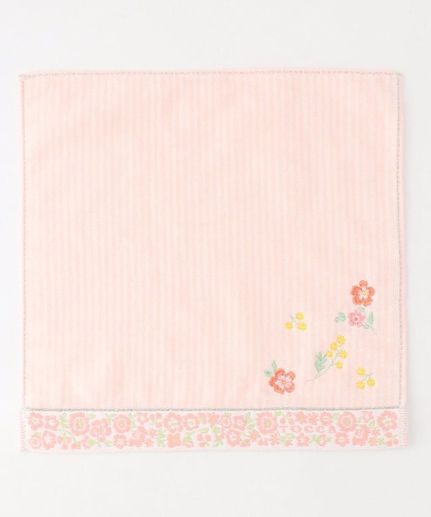TOCCA STRIPE FLOWER TOWELCHIEF タオルハンカチ ピンク系