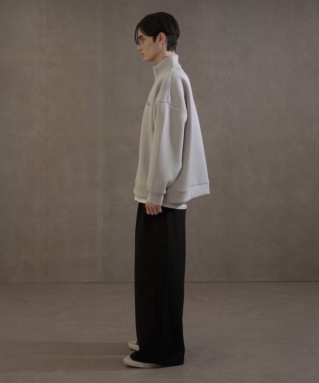 WEGO KEEPWARM　BIGハーフZIPプルオーバー ライトグレー