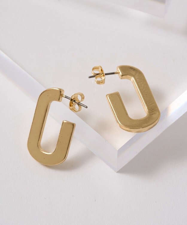 AMERICAN HOLIC メタルオーバルピアス Gold