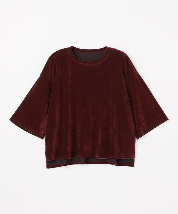ANY チュールフロッキープルオーバー ボルドー